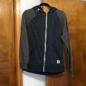 Blue and grey hoodie
